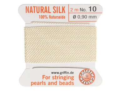 Griffin® High Performance Bead Cord With Needle – Strong White Stringing Material For Jewelry Making