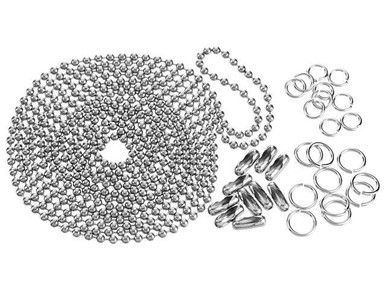 2.3mm Stainless Steel Ball Chain and Findings Bundle