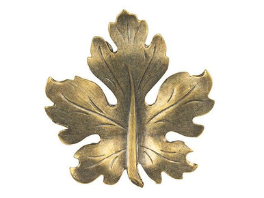Large Brass Maple Leaf Embellishment