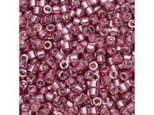 Give your seed bead designs splendid metallic shine with the Miyuki 11/0 Duracoat Delicas. These glass seed beads feature a dark pink color that reflects the light with glinting bands of bright shine. Pair these beads with other pink shades for a feminine design. The galvanized finish gives these seed beads a metallic look. Use these durable seed beads in peyote stitch designs, in seed bead bezels or anywhere you need a touch of color. Duracoat is a clear coating that is thicker and stronger than the traditional coating.Each 2.5-inch tube contains approximately 7-8 grams of beads