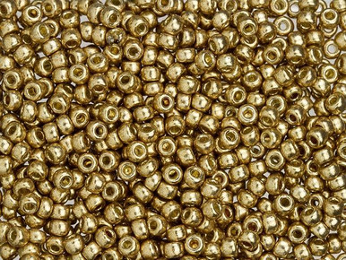 Miyuki 8/0 Round Seed Beads - Duracoat Galvanized Champagne 22g Vial