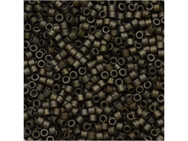 Miyuki 11/0 Metallic Matte Dark Olive Delica Seed Beads, 2.5-Inch Tube