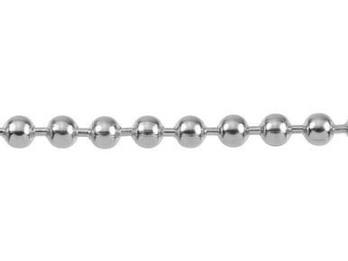 3mm Stainless Steel Ball Chain by the Foot