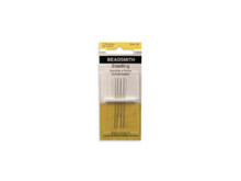 These English beading needles from The Beadsmith are perfect for beadwork. They are stiff, yet flexible, and come in a convenient blister pack. These longer needles are often referred to as just "longs" and are easy to work with. Use these needles when bead weaving, embroidering, and more. With four needles in a pack, you'll always be prepared for your projects.Length 2 inches, Size 10