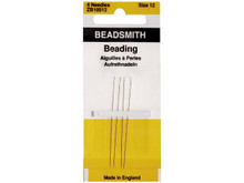The BeadSmith 2-Inch 12 Long English Beading Needles 4-Pack