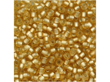 TOHO Bead Round 11/0 Frosted Silver-Lined Light Gold, 2.5-Inch Tube