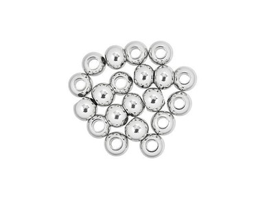 Silver-Plated Pewter 6mm Roundel Spacer Bead