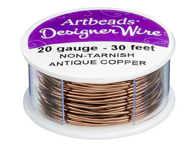 Artbeads Designer Wire - Antique Copper Non-Tarnish 20 Gauge (30