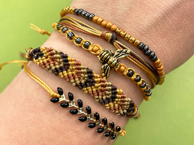 Honey Bee Stacked Bracelets