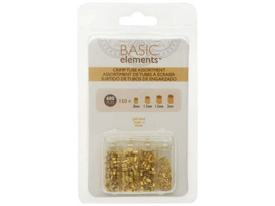 Basic Elements Crimp Tube Beads & Smooth Crimp Covers, 2x2mm and