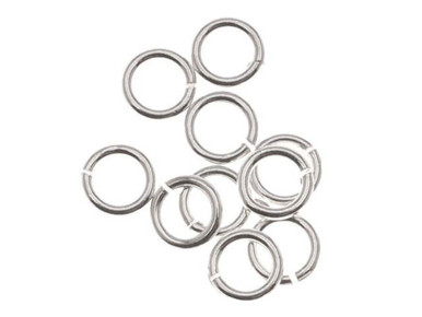 Sterling Silver Open Jump Rings 4mm 22 Gauge (20 pcs) - Artbeads.com
