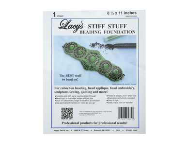 Lacy's Stiff Stuff Beading Foundation for Cabochons 11 X 8.5 Inches ...