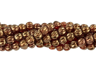 Czech Glass 5mm Sunset Maple Melon Bead Strand by Starman