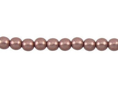 Czech Glass 6mm ColorTrends Saturated Metallic Autumn Maple Round Bead ...