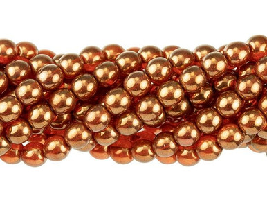 Czech Glass 6mm Sunset Maple Round Bead Strand by Starman