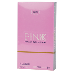 Pink 1 1/4 Natural Rolling Papers 24ct Display