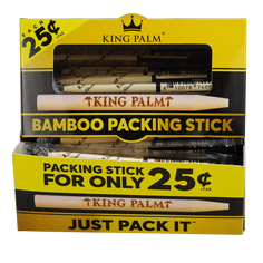 King Palm Bamboo Packing Tool 200ct Display (Pre-Priced $0.25 Each)