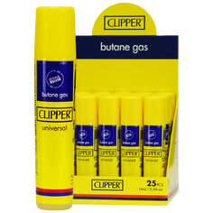 Clipper Premium 16ml Butane Gas Yellow 25ct Display