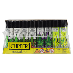 Clipper Green Leaves Design Lighter 48ct Display