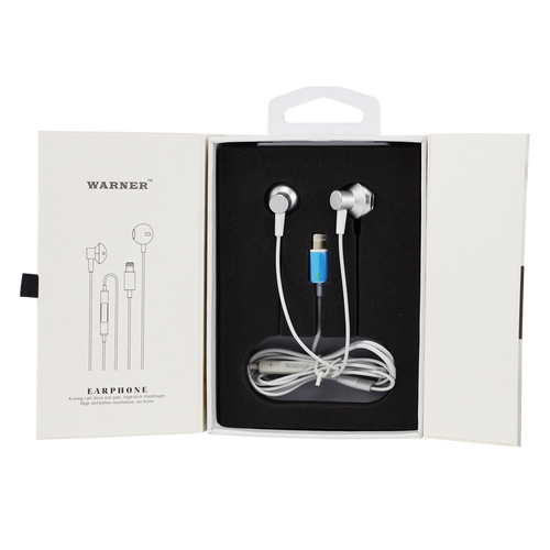 Warner Stereo Headphones With Mic For iPhone 6ct Display