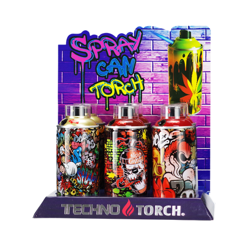 Techno Torch Mini Spray Can 6ct Display