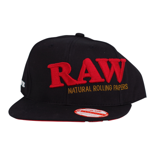 RAW Black Snap Back Hat