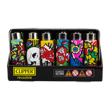 Clipper Lighter Pop Cover Edition - Leaves 30pk – 4aceswholesale