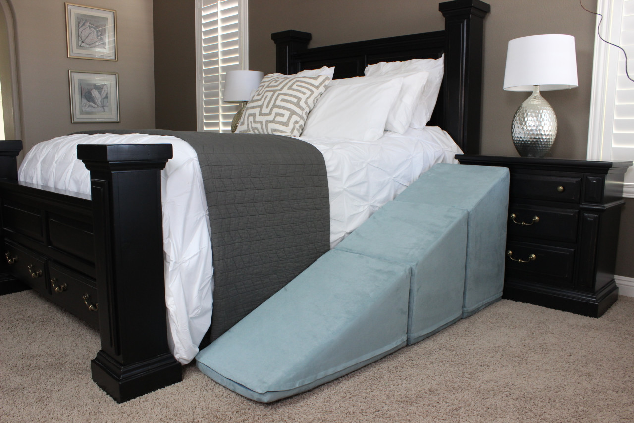 Extra Tall Dog Ramp For Beds (28" Tall) Puppy Stairs