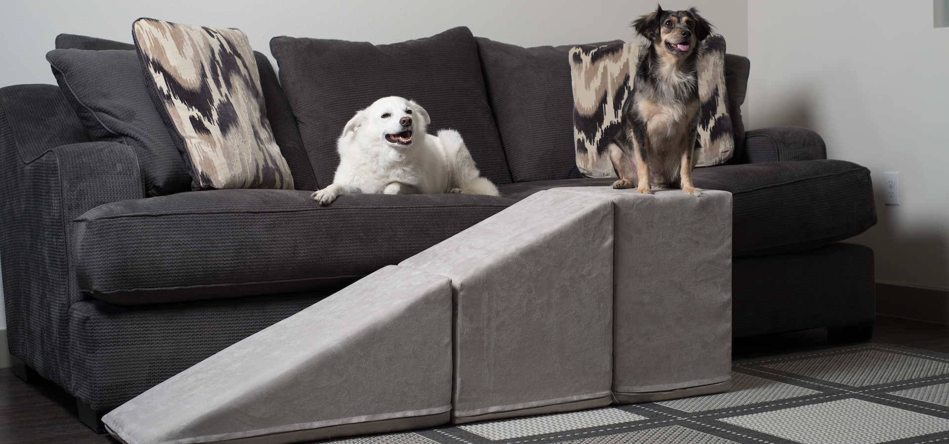 Extra Tall Dog Ramp For Beds (28" Tall) Puppy Stairs