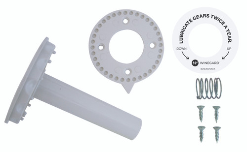 White Sensar Directional Handle Replacement with Hardware Kit and Mounting Screws