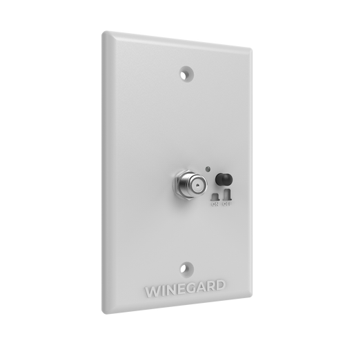 Front right side of RV-8042 white wall plate power supply