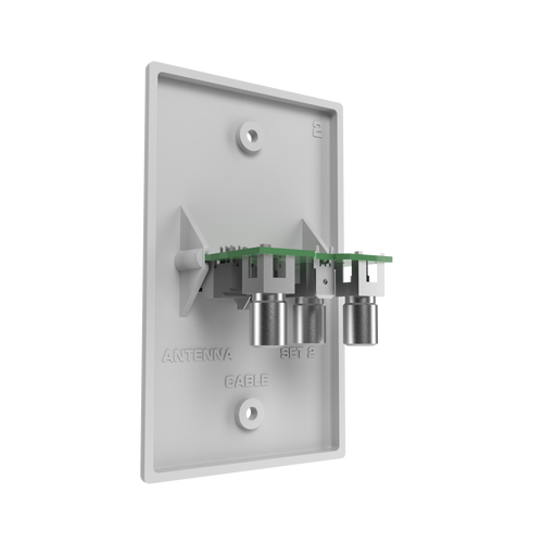 Back left side of RV-8042 white wall plate power supply