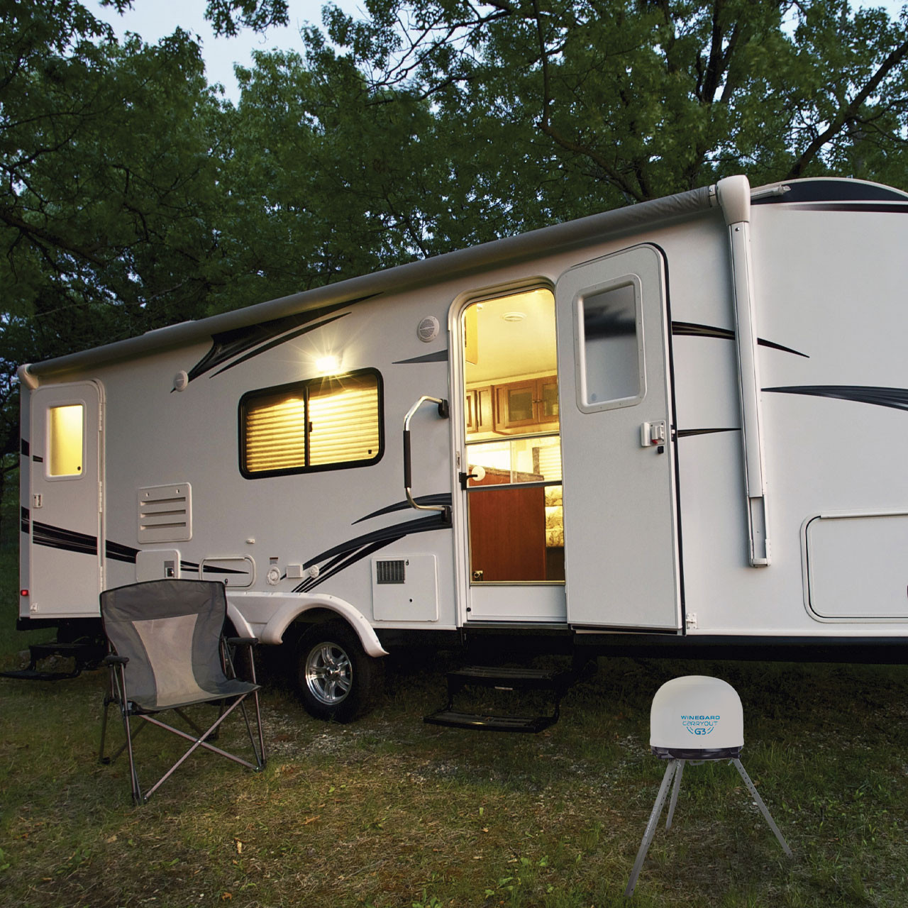 portable satellite for campers