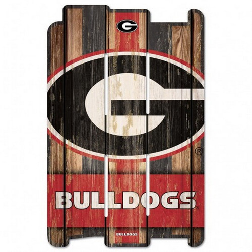 Wincraft Georgia Bulldogs Wood Fence Sign