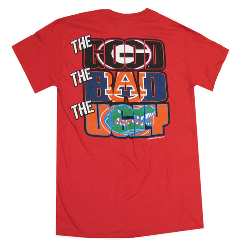 New World Graphics UGA Bulldogs The Good,Bad, Ugly T-Shirt-Small Red