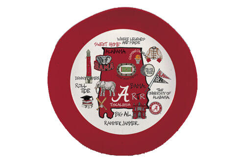 Magnolia Lane University of Alabama State Melamine 13.5 Bowl Magnolia Lane University of Alabama State Melamine 13.5 Bowl
