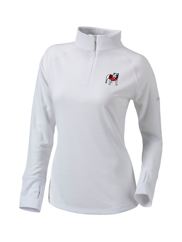 Columbia Women's University of Georgia Standing Bulldog Omni-Wick Flop Shot 1/4 Zip Pullover Columbia Women's University of Georgia Standing Bulldog Omni-Wick Flop Shot 1/4 Zip Pullover