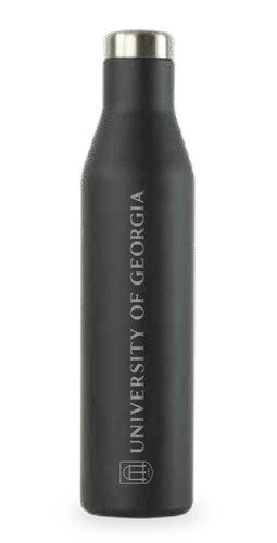 Nordic NCAA University of Georgia Bulldogs 25oz Black Shadow Ecovessel Aspen Water Bottle