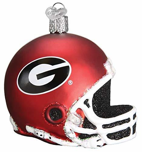 Old World Christmas University of Georgia Football Helmet Glass Ornament