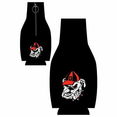 Jay Mac Sports UGA Black Zipper Bottle Beverage Insulator