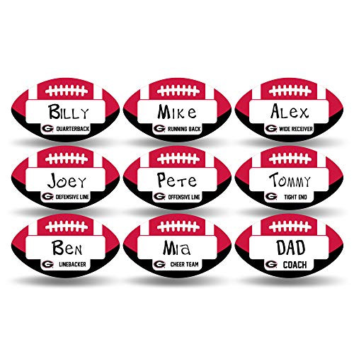 Rico Industries Collegiate Georgia Bulldogs Reusable Place Cards, 9-Piece Set