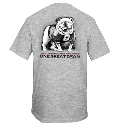 New World Graphics University of Georgia One Great Dawg Mens Short Sleeve T-shirt Graphic Tee