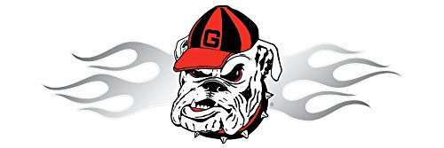 Georgia Silver Racing Flames W/Bulldog Decal Georgia Silver Racing Flames W/Bulldog Decal