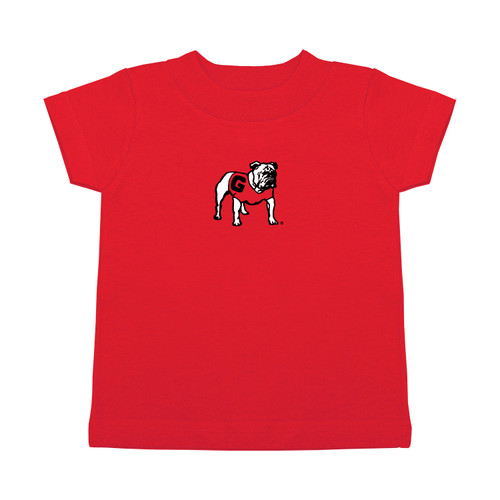 Two Feet Ahead Baby Boys Georgia Bulldogs Football Infant UGA Standing Dog Embroidered T-shirt Two Feet Ahead Baby Boys Georgia Bulldogs Football Infant UGA Standing Dog Embroidered T-shirt