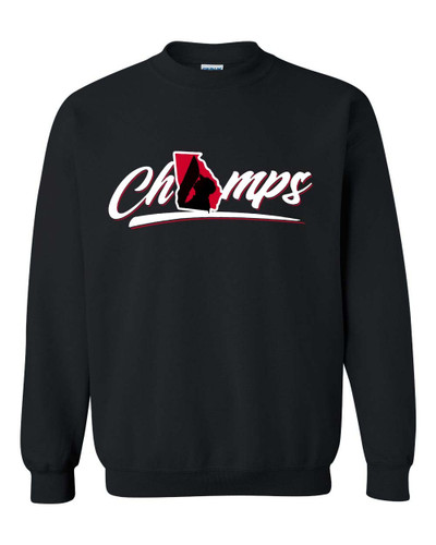 Mens Georgia Crewneck Sweatshirt Team Color Georgia 2022 Football Champs Kirby Trophy Pullover Sweatshirt Championship Collection