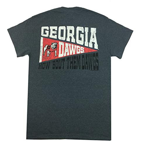 New World Graphics Georgia Pennant Flag Short Sleeve Tee Shirt Dark Heather