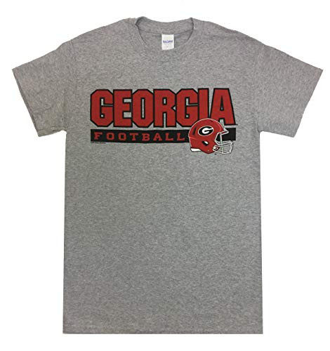 New World Graphics Georgia Football Helmet Short Sleeve Tee Shirt Sport Grey