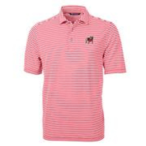 Georgia Cutter & Buck Striped Virtue Eco Pique Polo