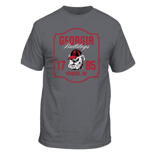 New World Graphics NCAA University of Georgia Bulldogs 1785 Script Adult Unisex Short Sleeve T-Shirt