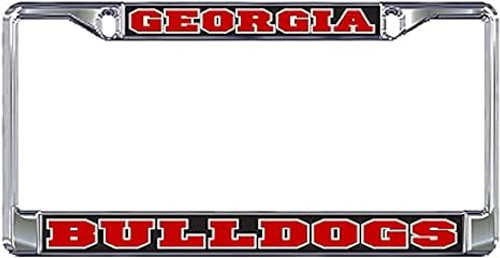 Craftique Georgia Bulldogs Metal License Plate Frame for Front or Back of Car Officially Licensed